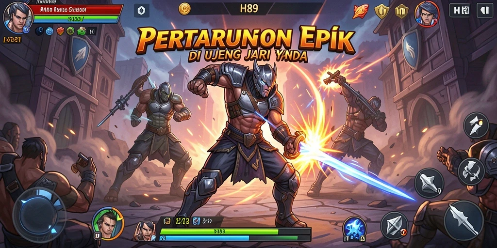 Screenshot gameplay H89 dengan aksi pertarungan yang seru.