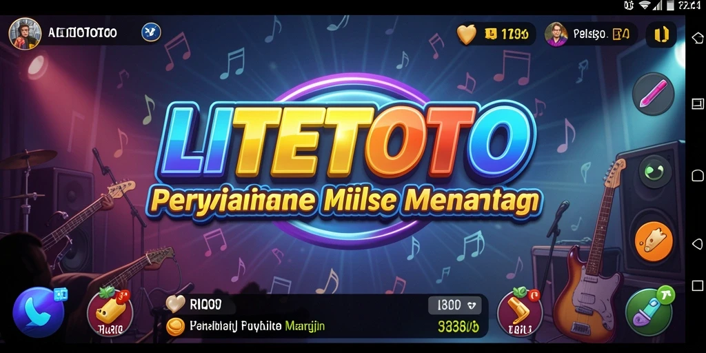 Screenshot gameplay LITETOTO yang menampilkan interaksi pemain dengan musik.