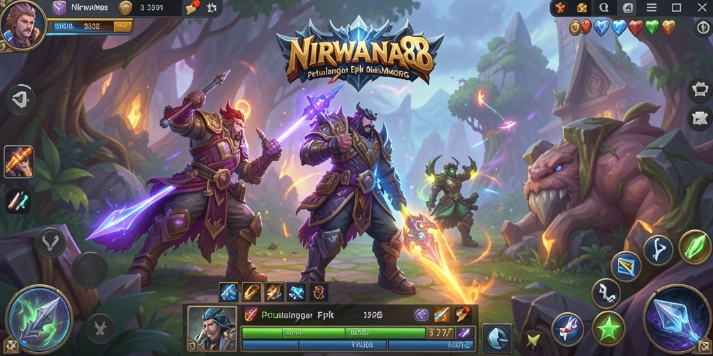 Tampilan gameplay NIRWANA88 yang penuh aksi dan eksplorasi dunia fantasi.