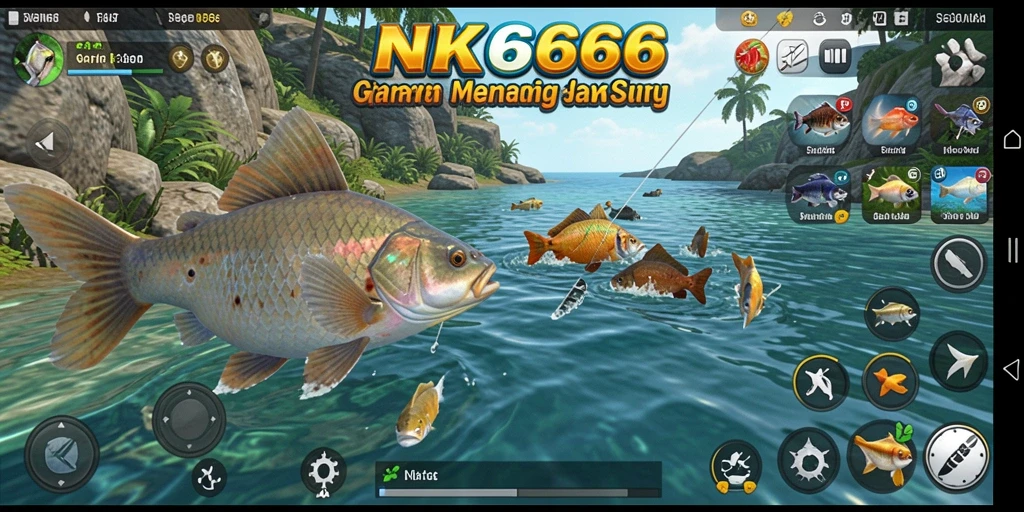 Tangkapan ikan yang besar dalam gameplay NK666.