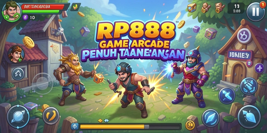 Tampilan gameplay RP888 yang penuh warna dan seru.