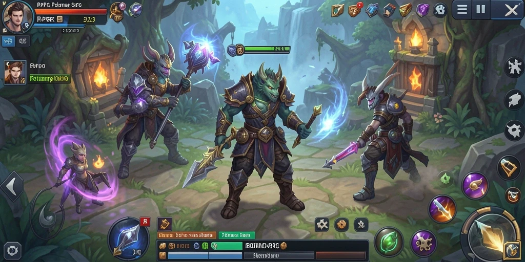Tangkapan layar RPRR menampilkan pertarungan seru dalam game ARPG.