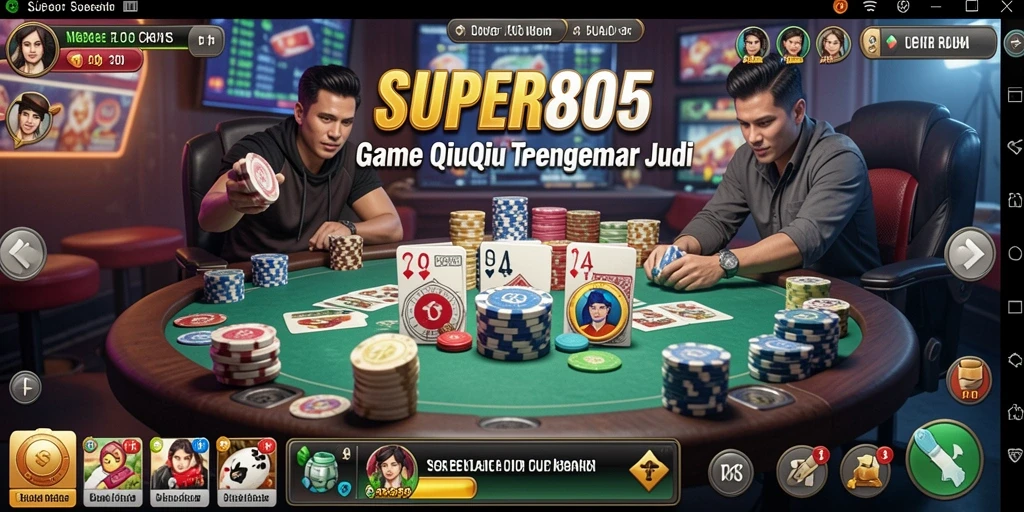 Screenshot SUPER805 menampilkan gameplay QiuQiu yang seru dan interaktif.